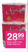 Swan Soft 2 Ply Toilet Rolls-9's Each