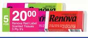 Renova Red Label Scented Tissues 3 Ply-For 5 x 9's