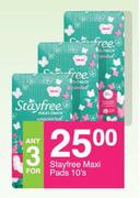 Stayfree Maxi Pads-For Any 3 x 10's