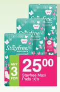 Stayfree Maxi Pads-For Any 3 x 10's