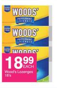 Wood's Lozenges-18's Each