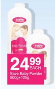 Save Baby Powder-500g + 125g