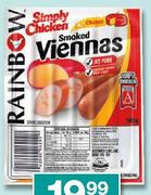 Rainbow Simply  Chicken Viennas-500gm