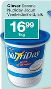 Clover Danone Nutriday Jogurt Verskeidenheid, Elk-1kg