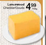 Lancewood Cheddar/Gouda-100gm