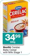 Nestle Cerelac Baby Cereal With Milk Stage 1-500gm