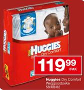 Huggies Dry Comfort Weggooidoeke-58/68/82's