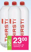 Thirsti Water (Still/Sparkling)-For Any 3 x 1.5Ltr