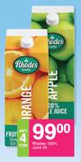 Rhodes 100% Juice-For Any 4 x 2Ltr