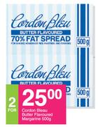 Cordon Bleau Butter Flavoured Margarine-For 2 x 500g