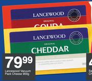 Lancewood Vacuum Pack Cheese-900g Each