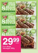 Fry's Braai Sausages-380g Each