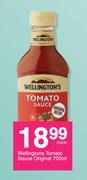 Wellingtons Tomato Sauce Original-700ml Each