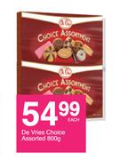 De Vries Choice Assorted-800g Each