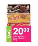 Nations Choice Cream Biscuits-For Any 5 x 150g