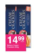 Bakers Cream Crackers-200g Each
