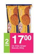 De Vries Ginger Biscuits-For 2 x 200g