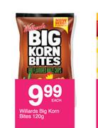 Willards Big Korn Bites-120g Each