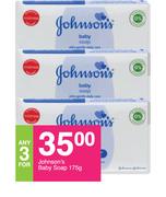 Johnson's Baby Soap-For Any 3 x 175g