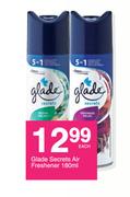 Glade Secrets Air Freshener-180ml Each