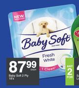 Baby Soft 2 Ply-18's Pack Each