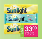 Sunlight Laundry Soap-For Any 3 x 500g/ 400g