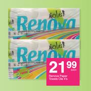 Renova Paper Towels Ole-4's Pack Each