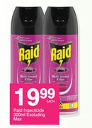 Raid Insecticide (Excluding Max)-300ml Each