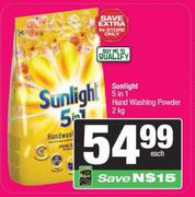 Sunlight 5 In 1 Hand Washing Powder-2Kg 