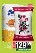 Bakpro Vetkoek Wheat Flour 5Kg Plus Top Score Super Maize Meal 5Kg-For Both