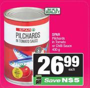 Spar Pilchards In Tomato Or Chilli Sauce-400g