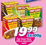 Top Class Soya Mince Assorted-5 x 100g Each