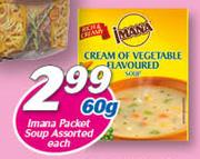 Imana Packet Soup Assorted-60g Each