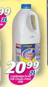 Cambridge Food Full Cream Fresh Milk-2Ltr