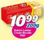 Bakers Lemon Cream Biscuits Only-200g
