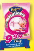 Beacon Pink & White Marshmallows-150g Each