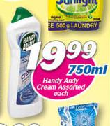 Handy Andy Cream Assorted-750ml Each