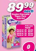 Huggies Disposable Nappy Pants Assorted-Each