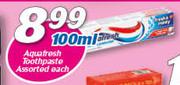 Aquafresh Toothpaste Assorted-100ml Each