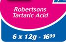 Robertsons Tartaric Acid-6 x 12g