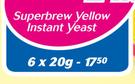 Superbrew Yellow Instant Yeast-6 x 20g