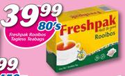 Freshpak Rooibos Tagless Teabags-80's