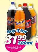 Twizza Soft Drink Assorted-4 x 500ml