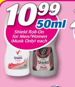 Shield Roll-On For Men/ Women Musk Only-Each 50ml