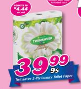 Twinsaver 2-Ply Luxury Toilet Paper-9's