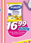 Purity Baby Porridge Assorted-400g