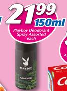Playboy Deodrant Spray Assorted-150ml