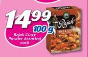 Rajah Curry Powder Assorted-100g Each
