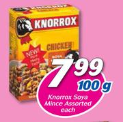 Knorrox Soya Mince Assorted-100g Each