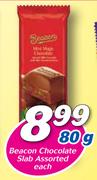 Beacon Chocolate Slab-80g Each